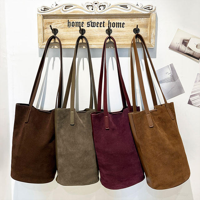 TT2109# Genuine Leather Bucket Bag